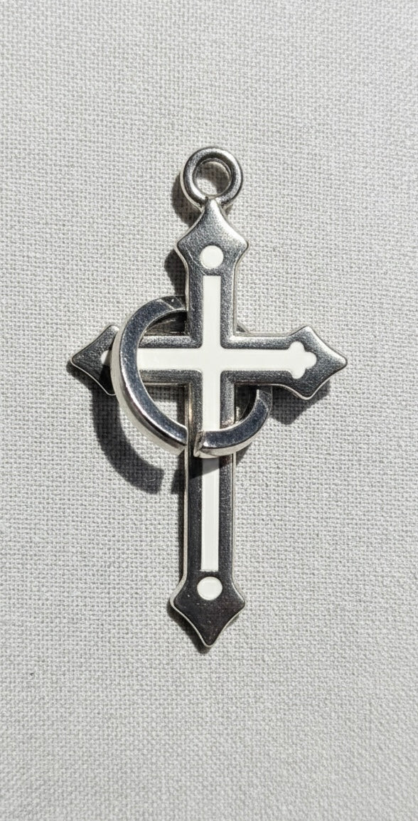 Silver Chrome Grucifix Charm