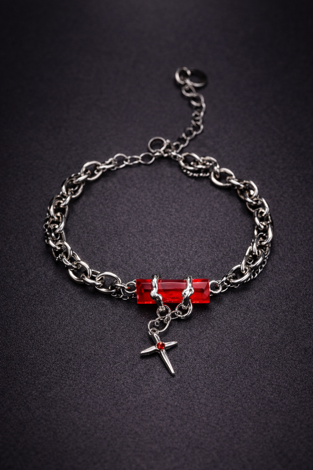 Crimson Edge Gothic Bracelet